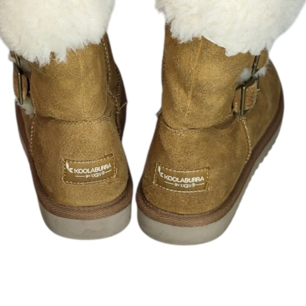 Koolaburra UGG Sulana Chestnut Brown Suede Winter Boot Shearling Fur Women 8 - Picture 5 of 9